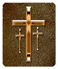 Copper 3 Crosses Shimmer Brown